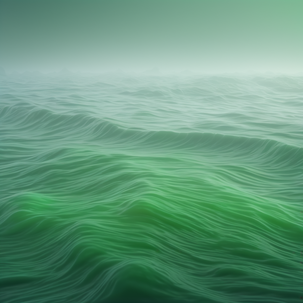 緑色の海